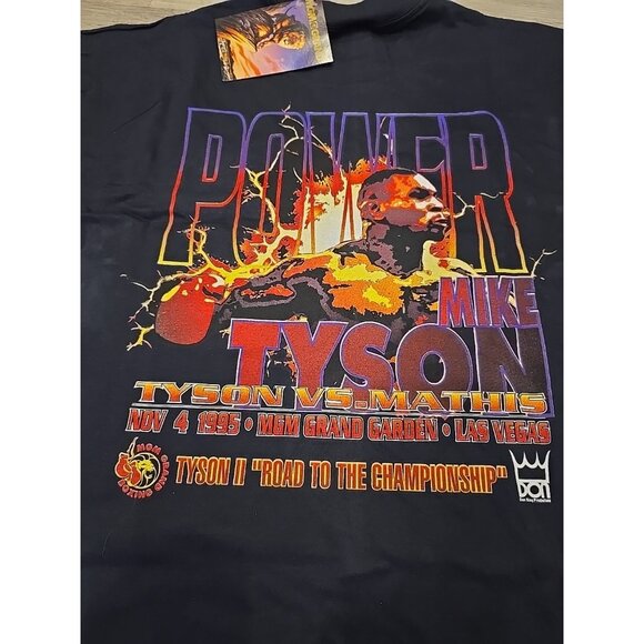 Vintage Deadstock 90s mike tyson mathis boxing t-shirt 1995 With Tags Las Vegas - Picture 6 of 13